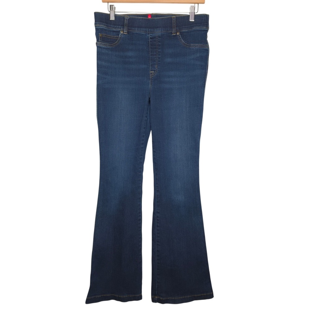Spanx Clean Indigo Bootcut Trouser‎ Jeans Dark Wash Pull On Shapewear Size L